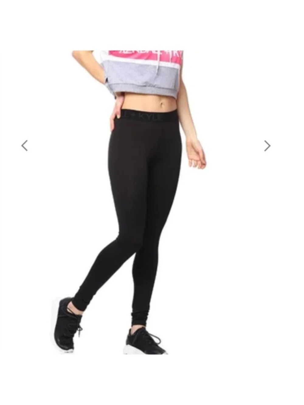 Kendall + Kylie Black Logo Legging